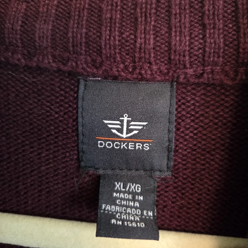 Dockers Maroon Knit Half-Zip Sweater Size XL